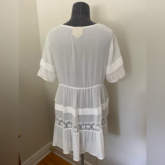 MAEVE Women’s White Lace Tunic Size: M (Anthropologie) - Picture 6 of 8